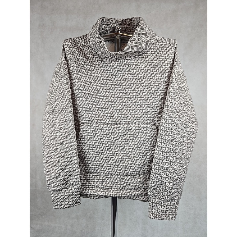Jones New York Womens Size 1X Contemporary Pullover Sweat Shirt Tan White NEW